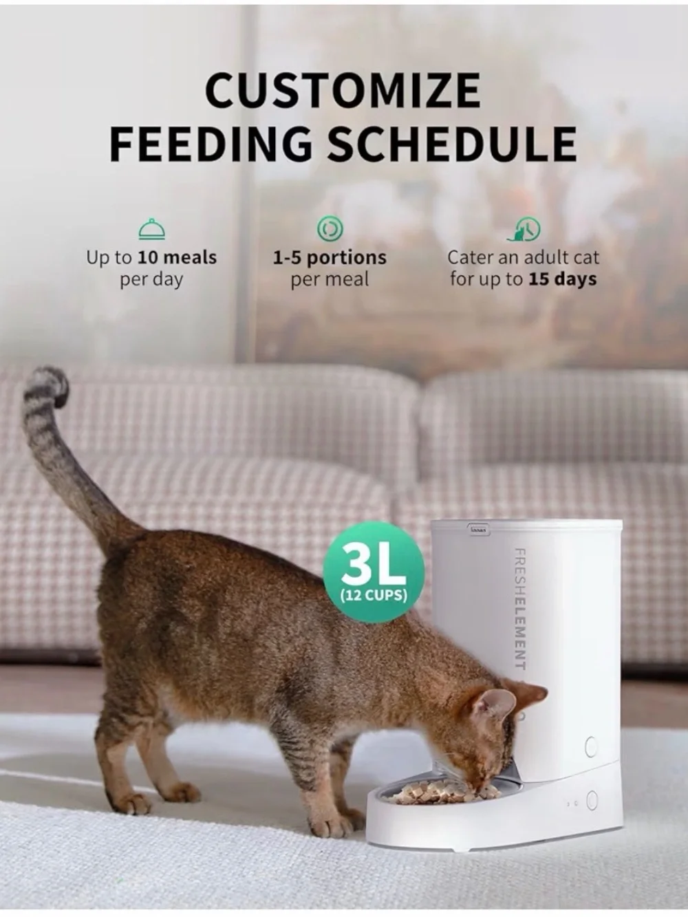Automatic Pet Feeder - White